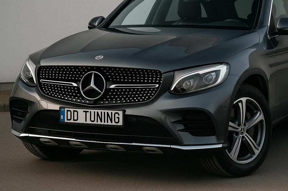 Mercedes GLC Coupe C253 2016–2023 Priekšējā radiatora reste Diamond Black (2015-2019) Image