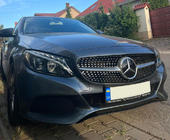 Mercedes C-class W205 2014–2021 Priekšējais režģis Diamond Silver (Avantgarde/AMG-Line/C43 AMG) 2018+, ar kameru foto 4