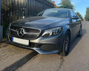 Mercedes C-class W205 2014–2021 Priekšējais režģis Diamond Silver (Avantgarde/AMG-Line/C43 AMG) 2018+, ar kameru foto 5