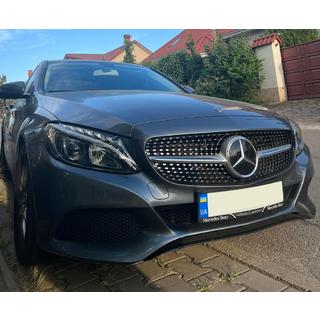 Priekšējais režģis Diamond Silver (Avantgarde/AMG-Line/C43 AMG) Mercedes C-сlass W205 2014–2021 foto 4