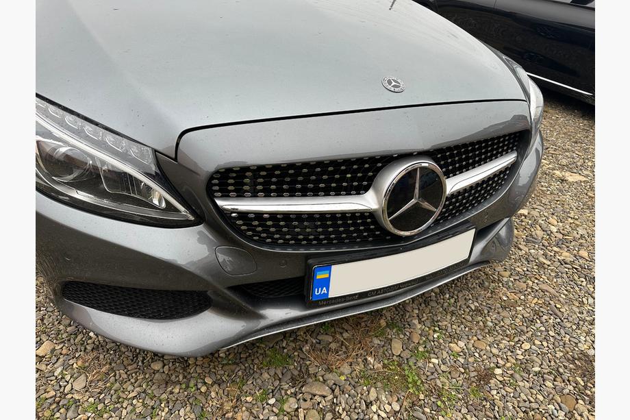 Mercedes C-class W205 2014–2021 Priekšējais režģis Diamond Silver (Avantgarde/AMG-Line/C43 AMG) 2018+, ar kameru Image