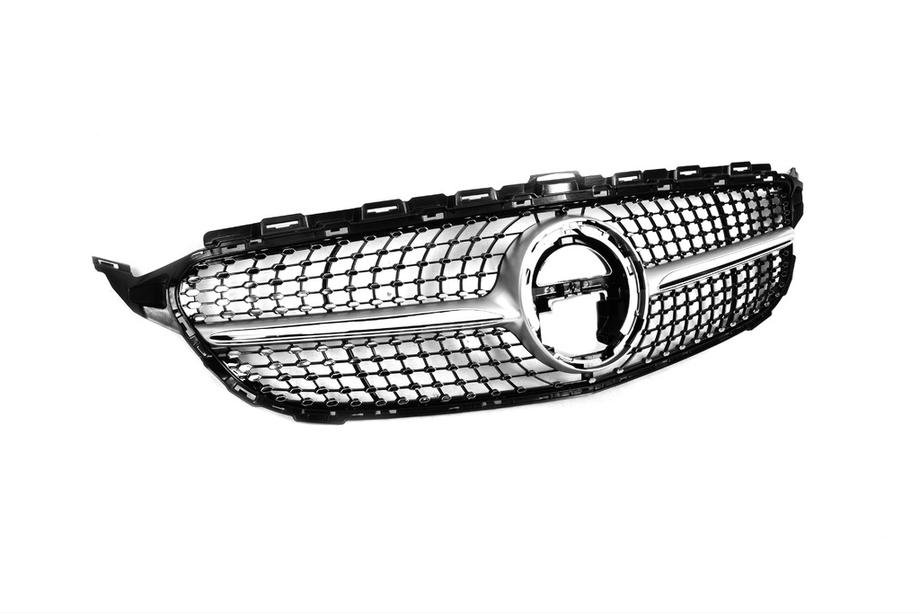 Mercedes C-class W205 2014–2021 Priekšējais režģis Diamond Silver (Avantgarde/AMG-Line/C43 AMG) 2014-2018, ar kameru Foto 15