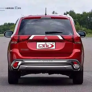 Priekšējais un aizmugurējais lūpas spoileris (2 gab., 2015-2018) Mitsubishi Outlander 2012–2021 foto 3