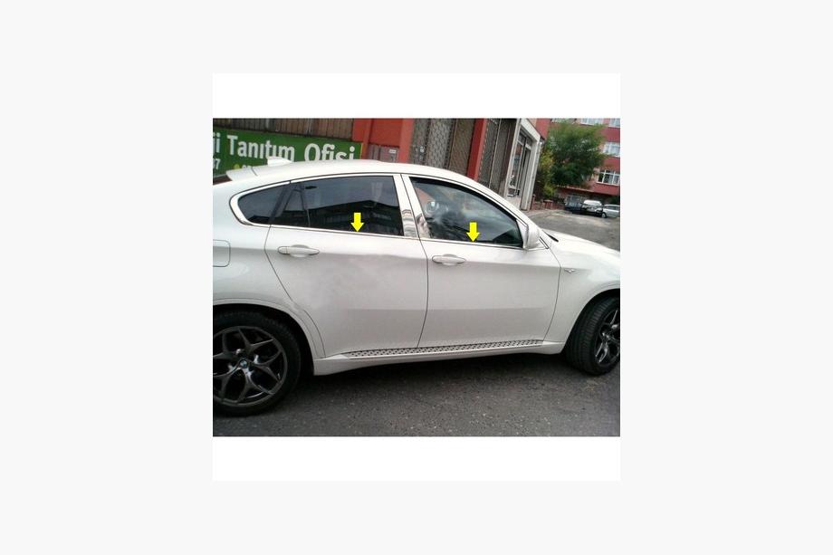 BMW X6 E71 2008–2014 Apakšējās logu apmales (4 gab., nerūsējošais tērauds) Image