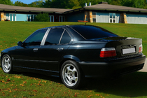 BMW 3. sērija E36 1990–2000 Hroma uzlikas statņiem (nerūsējošais tērauds) foto 1