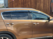 Kia Sportage 2015–2021 Logu vēja deflektori ar hromētu līstīti (4 gab., Niken) foto 11