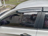 Hyundai Accent 2011–2017 Logu vēja deflektori ar hromētu moldingu SD (4 gab., Niken) foto 2