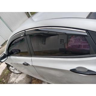 Logu vēja deflektori ar hromētu moldingu SD (4 gab., Niken) Hyundai Accent 2011–2017 foto 3