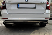 Skoda Octavia III A7 2013–2019 Aizmugurējā difuzora apmale (2013-2017, nerūsējošais tērauds) foto 8