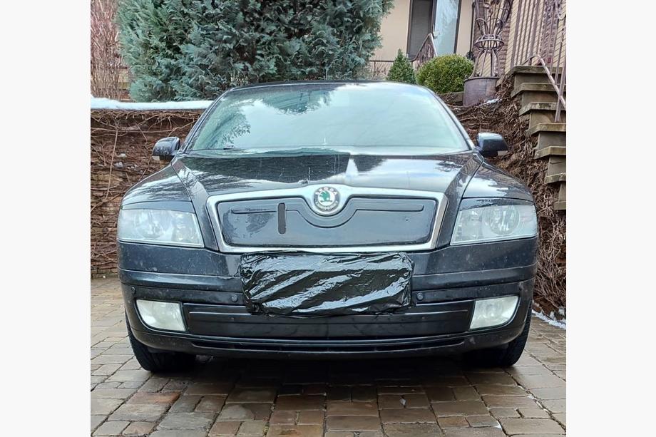 Skoda Octavia II A5 2006–2010 Ziemas pārsegs radiatora restei (apakšējais) Glancēta Image