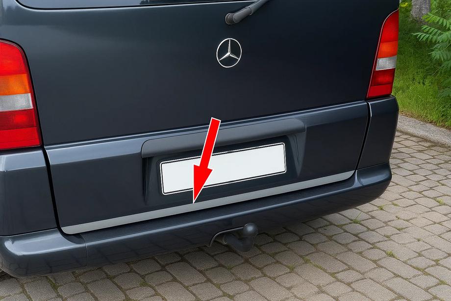 Mercedes Vito W638 1996–2003 Bagāžnieka malas uzlika (nerūsējošais tērauds) Image