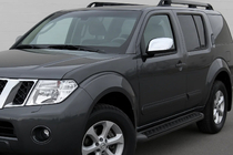 Nissan Pathfinder R51 2005–2014 Sānu spoguļu uzlikas (2 gab., plastmasa) foto 1