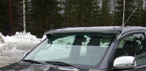 Mitsubishi L200 2006–2015 Saules aizsargs vējstiklam (melns, uz rāmja) foto 5