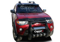 Mitsubishi L200 2006–2015 Saules aizsargs vējstiklam (melns, uz rāmja) foto 6