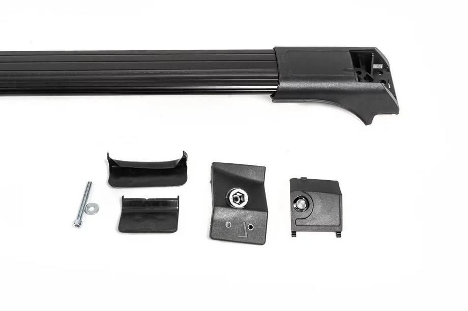 Volvo XC90 2002–2014 Šķērssijas uz jumta reliņiem bez atslēgas Flybar V1 (2 gab.) līdz 110 cm, melns Foto 9