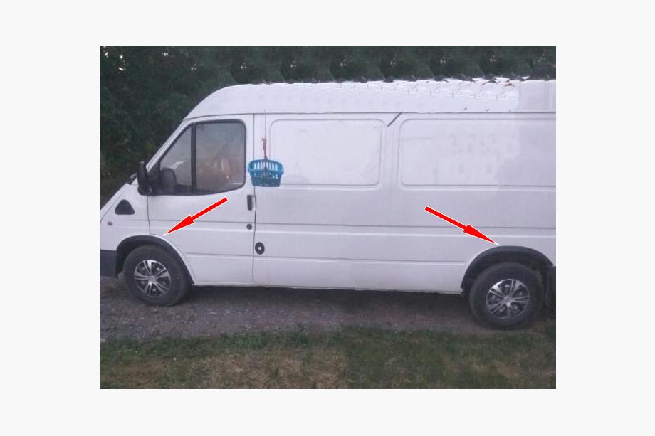 Ford Transit 1991–2000 Riteņu arku uzlikas (4 gab., melnas) Image