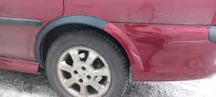 Opel Vectra B 1995–2002 Riteņu arku uzlikas (4 gab., melnas) Metāla foto 4