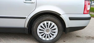 Volkswagen Passat B5 1997–2005 Riteņu arku uzlikas (4 gab., melnas) Sedans, 1996-2000, metāls foto 6