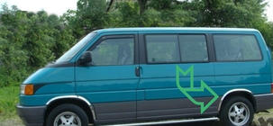 Volkswagen T4 Caravelle/Multivan 1990–2003 Riteņu arku uzlikas (4 gab., nerūsējošais tērauds) foto 5