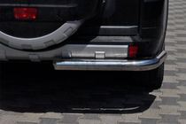 Mitsubishi Pajero Wagon III 1999–2006 Aizmugurējais aizsargstienis AK003 (nerūsējošais tērauds) foto 2