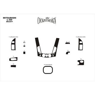 Paneļa uzlikas (13 detaļas) Mitsubishi L200 2006–2015 foto 4