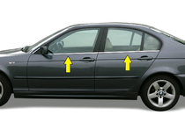 BMW 3. sērija E46 1998–2006 Logu apdares līstes (nerūsējošais tērauds) foto 2