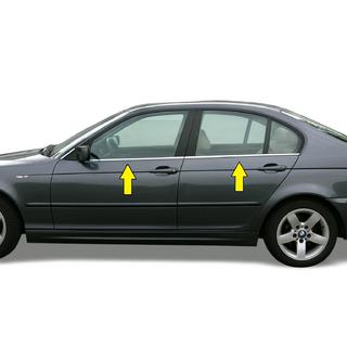 Logu apdares līstes (nerūsējošais tērauds) BMW 3. sērija E46 1998–2006 foto 2