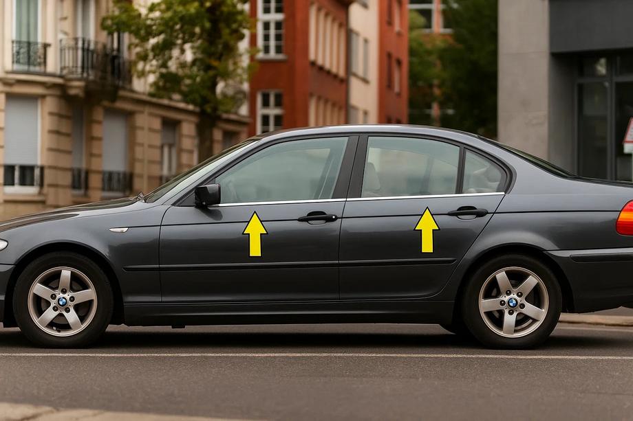 BMW 3. sērija E46 1998–2006 Logu apdares līstes (nerūsējošais tērauds) Image