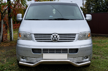 Volkswagen T5 Transporter 2003–2010 Priekšējais aizsargstienis Wave ST007 (nerūsējošais tērauds) foto 1