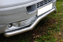 Volkswagen T5 Transporter 2003–2010 Priekšējais aizsargstienis Wave ST007 (nerūsējošais tērauds) foto 2