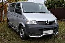 Volkswagen T5 Transporter 2003–2010 Priekšējais aizsargstienis Wave ST007 (nerūsējošais tērauds) foto 3