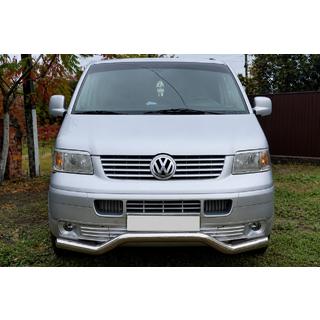 Priekšējais aizsargstienis Wave ST007 (nerūsējošais tērauds) Volkswagen T5 Transporter 2003–2010 foto 1