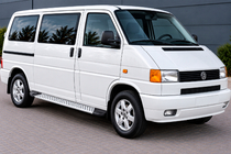 Volkswagen T4 Transporter 1990–2003 Sānu pakāpieni Allmond Grey (2 gab., alumīnijs) Īsā riteņu bāze foto 1