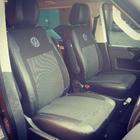 Volkswagen T5 Caravelle 2004–2010 Auto sēdekļu pārvalki (ekoāda un audums, Premium) Pilns salons + priekšējie sēdekļi (1+1) foto 7