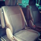 Volkswagen T5 Caravelle 2004–2010 Auto sēdekļu pārvalki (ekoāda un audums, Premium) Pilns salons + priekšējie sēdekļi (1+1) foto 6
