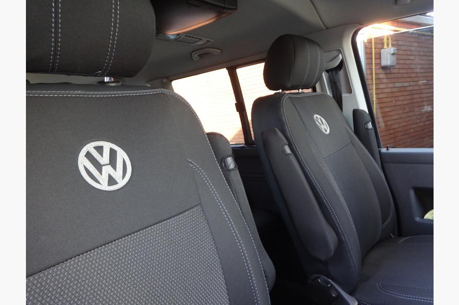 Volkswagen T5 2010–2015 Autosēdekļu pārvalki (mākslīgā āda↗audums, Premium) Priekšējie (2+1) Foto 9