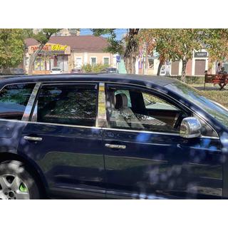 Hroma uzlikas durvju statņiem (6 gab., nerūsējošais tērauds) Volkswagen Touareg 2002–2010 foto 2
