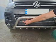 Volkswagen Touareg 2010–2018 Priekšējais bullbar WT003 (nerūsējošais tērauds) foto 3