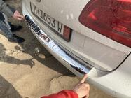 Volkswagen Touran 2010–2015 Aizmugurējā bufera uzlika Carmos (nerūsējošais tērauds) foto 3
