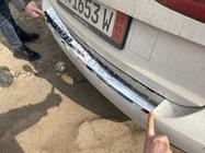 Volkswagen Touran 2010–2015 Aizmugurējā bufera uzlika Carmos (nerūsējošais tērauds) foto 4