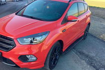 Ford Kuga/Escape 2013–2019 Sānu kāpšļi Tayga Black (2 gab., alumīnijs) foto 1