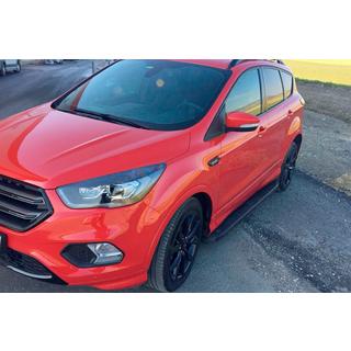 Sānu kāpšļi Tayga Black (2 gab., alumīnijs) foto 1
