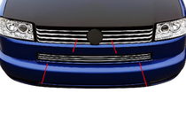 Volkswagen T4 Caravelle/Multivan 1990–2003 Uzlikas bampera režģim, taisnais pārsegs (3 gab., nerūsējošais tērauds) foto 1