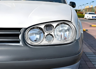 Volkswagen Golf 4 1997–2006 Hromēti priekšējo lukturu apdares gredzeni V1 (2 gab., plastmasa) foto 1