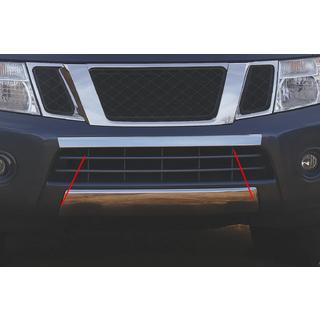 Priekšējā bampera aizsarguzlika (nerūsējošais tērauds) Nissan Pathfinder R51 2005–2014 foto 1