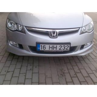 Priekšējā bampera lūpas uzlika 2006-2009 (krāsošanai) Honda Civic Sedan VIII 2006–2011 foto 2