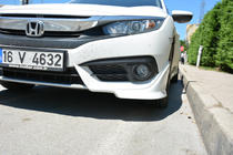 Honda Civic Sedans X 2016–2021 Priekšējā bampera stūra uzlikas (krāsošanai) foto 3