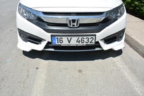 Honda Civic Sedans X 2016–2021 Priekšējā bampera stūra uzlikas (krāsošanai) foto 2