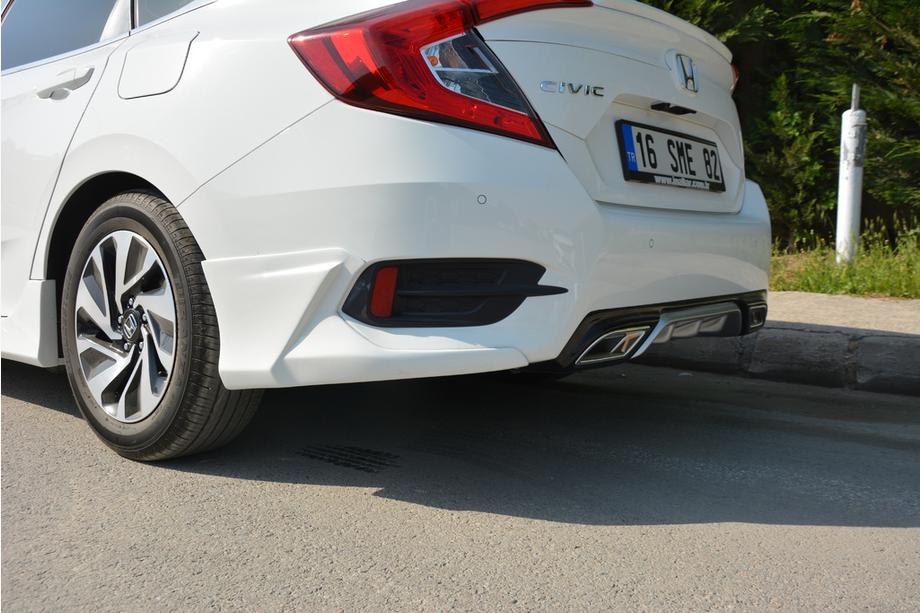Honda Civic Sedans X 2016–2021 Aizmugurējā bufera stūra uzlikas (krāsošanai) Image
