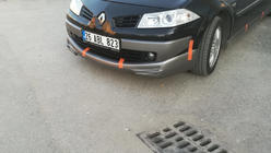 Renault Megane II 2004–2009 Priekšējā bufera lūpas uzlika 2006-2009 (krāsošanai) foto 2